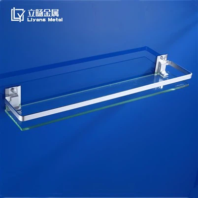 60cm Cam Banyo Rafı